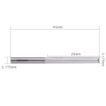 Enpoint Woodworking Carbide 2-Flute Straight Grooving Milling Cutter 1/8" Shank 1/8" Cutter Dia 25mm Flute Length Precision Ground Straight Bits Cutting Joinery Grooves Rabbets CNC Engraving Tool Bit for Acrylic PVC MDF Plywood Solid Wood Panels