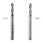 EnPoint Twist Drill Bit Pack of 5, Micro Drill Bits PCB Drills 2.4MM Cut Dia 3.175MM 1/8IN Shank 12MM Flute Length 38MM Overall Length Carbide Drill Bit Ideal for Drilling On Hardwood Acrylic PCB CNC SMT