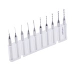 Enpoint High Precision 3.175mm HSS Shank 0.25-1.15mm Cutter Diameter Carbide Micro Drill Bits Set CNC Metal Engraving Boring Bits Sets PCB Plastic Copper Hand Drill Twist Bits Set (10 pcs)