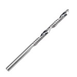 Enpoint Spiral Milling Cutter, 1/8” Shank 3.175mm Cut Diameter 32mm Flutes Length Carbide End Mill, Solid Tungsten Steel Single Flute CNC Router Bit Cutting Tool for Acrylic PVC MDF Wood PCB