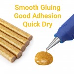 Artton Glitter Gold Hot Glue Sticks, 24 PCS Full Size 4" Long x 0.43" Dia High and Low Temp Adhesive Glue Sticks for Crafting, DIY, Decoration, Sealing Wax Stamp