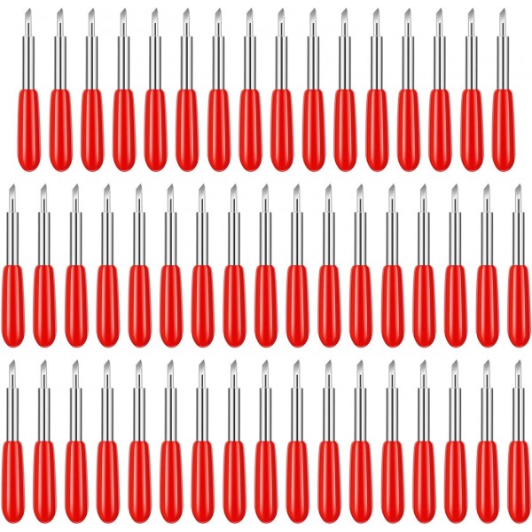 Cutting Plotter Blade, Enpoint 50Pcs 45 Degree Cutting Blades for Explore Air/Air 2 Maker Expression Cutting Blades Fabric Cutting Replacement Blades Compatible with Vinyl Cutting Machines