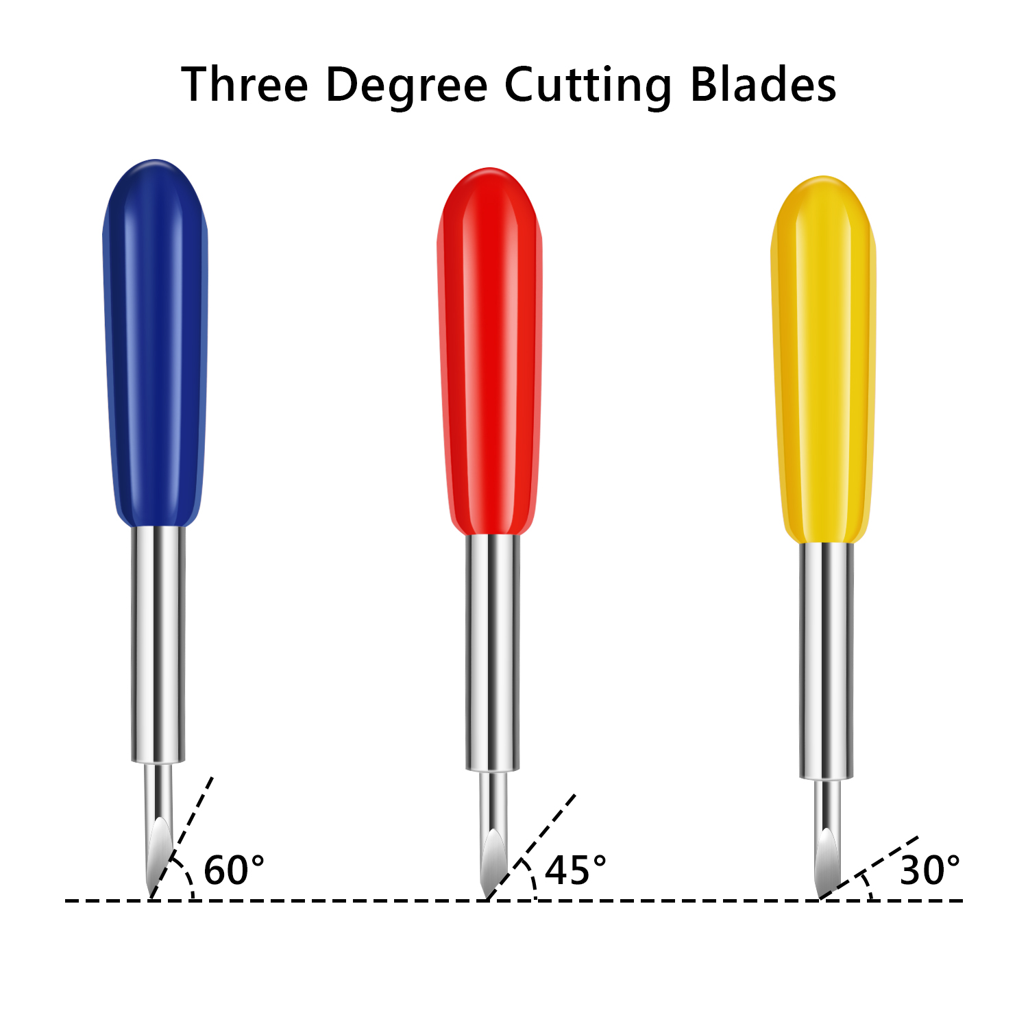 30pcs 30/60 Degree Roland Cricut Cutting Wear Resisting Vinyl Plotter Blade  Cutter Carving Tools Machine Milling Cutter Bits