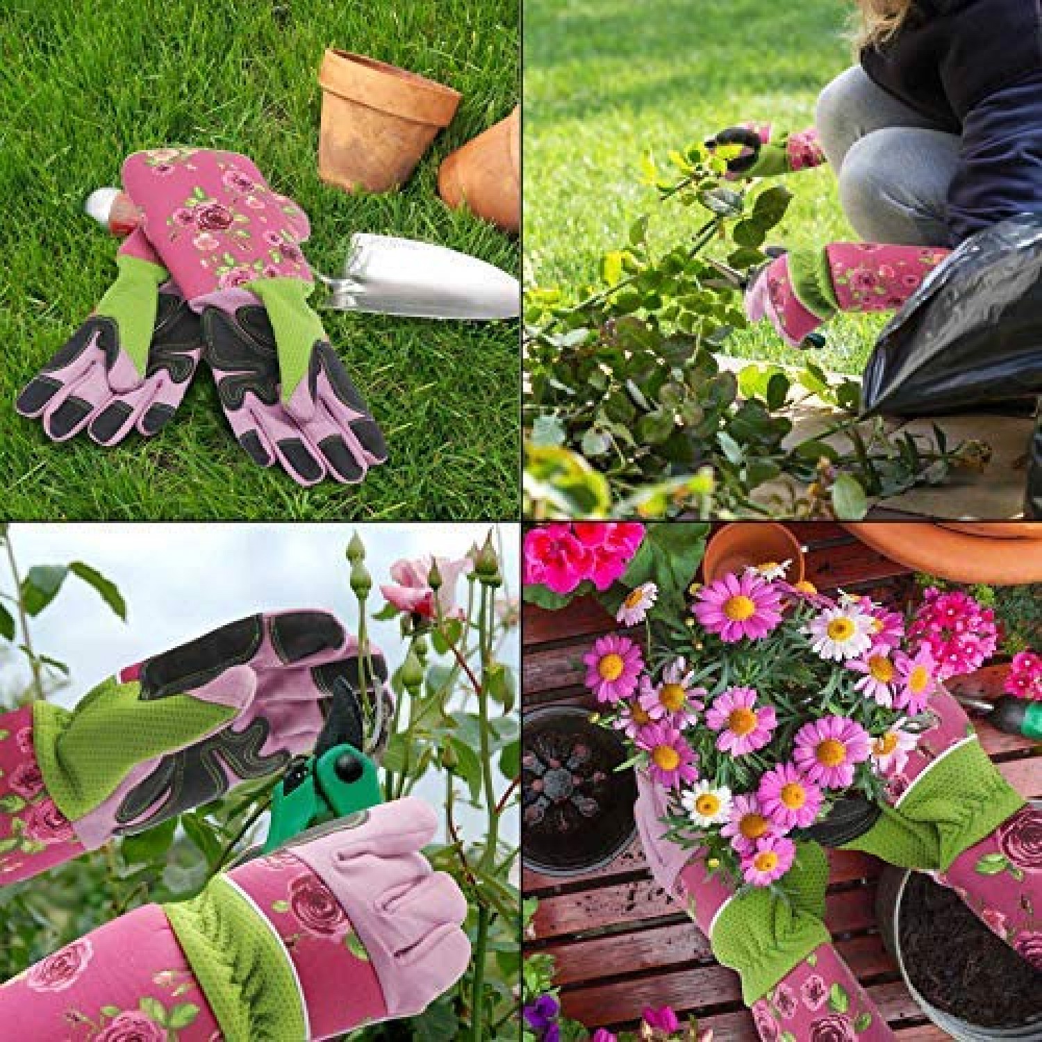 EnPoint Long Gardening Gloves,Women Rose Pruning Garden Work Gloves 