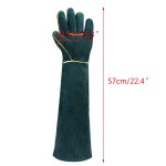 Animal Protection Gloves, EnPoint Pet Handling Glove Strengthened Cowhide Leather Anti Bite/Scratch Long Resistant Protective Feed Gloves for Reptile Dog Cat Bird Snake Parrot Lizard Wild Animals