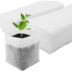 11 x 11.8 In Nursing Growing Pouch, Enpoint 100pcs Plant Non-Woven Nursery Bags Plant Grow Bags Fabric Seedling Pots Home Garden Supply for High Seedling Survival Rate Planting Growing