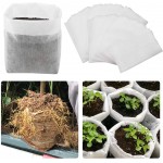 11 x 11.8 In Nursing Growing Pouch, Enpoint 100pcs Plant Non-Woven Nursery Bags Plant Grow Bags Fabric Seedling Pots Home Garden Supply for High Seedling Survival Rate Planting Growing