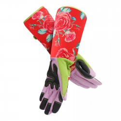Women Long Gardening Gloves, ENPOINT Durable Thorn Proof Pruning Gloves With Puncture Resistant, Rose Garden Gloves With Extra Long Forearm Protection For Gardeners, Red