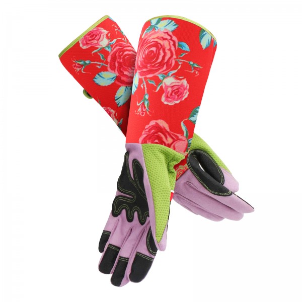 Women Long Gardening Gloves, ENPOINT Durable Thorn Proof Pruning Gloves With Puncture Resistant, Rose Garden Gloves With Extra Long Forearm Protection For Gardeners, Red