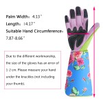 Garden Gloves Long，ENPOINT Rose Gardening Gloves With Puncture Resistant For Gardeners For Woman, Long Sleeve Gardening Gloves Pruning Thorn Proof Protection For Planting Yard Work, Blue