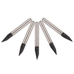 High-precision Carbide Metal Engraving Tool Bits 3.175mm 1/8" Shank 30 Degree 0.3mm Tip Dia CNC Engraving Machine V-Bits Woodworking Engraving Knief (Pack of 5)