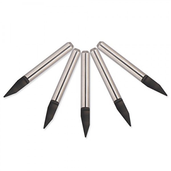 High-precision Carbide Metal Engraving Tool Bits 3.175mm 1/8" Shank 30 Degree 0.3mm Tip Dia CNC Engraving Machine V-Bits Woodworking Engraving Knief (Pack of 5)