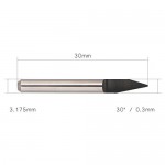 High-precision Carbide Metal Engraving Tool Bits 3.175mm 1/8" Shank 30 Degree 0.3mm Tip Dia CNC Engraving Machine V-Bits Woodworking Engraving Knief (Pack of 5)