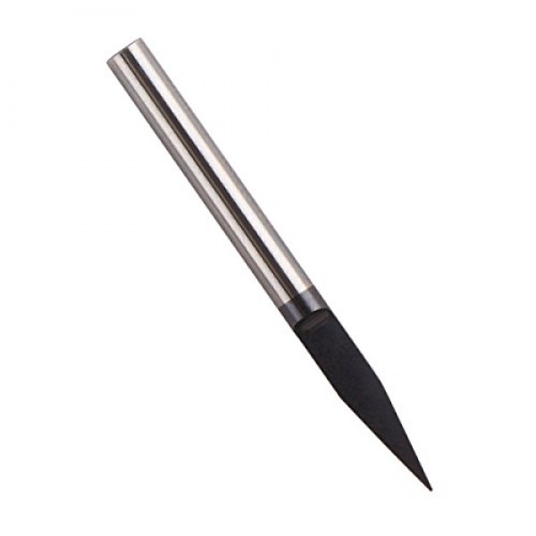 Titanium Coating Carbide Metalworking Engraving Tool Generic 3.175mm 1/8" 20 Degree 0.3mm Tip Dia Engraving Machine CNC Router Bits Wood Signs Carving Knife for ABS Acrylic Wood Plank PVC Double Color Plate