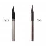 Titanium Coating Carbide Metalworking Engraving Tool Generic 3.175mm 1/8" 20 Degree 0.3mm Tip Dia Engraving Machine CNC Router Bits Wood Signs Carving Knife for ABS Acrylic Wood Plank PVC Double Color Plate